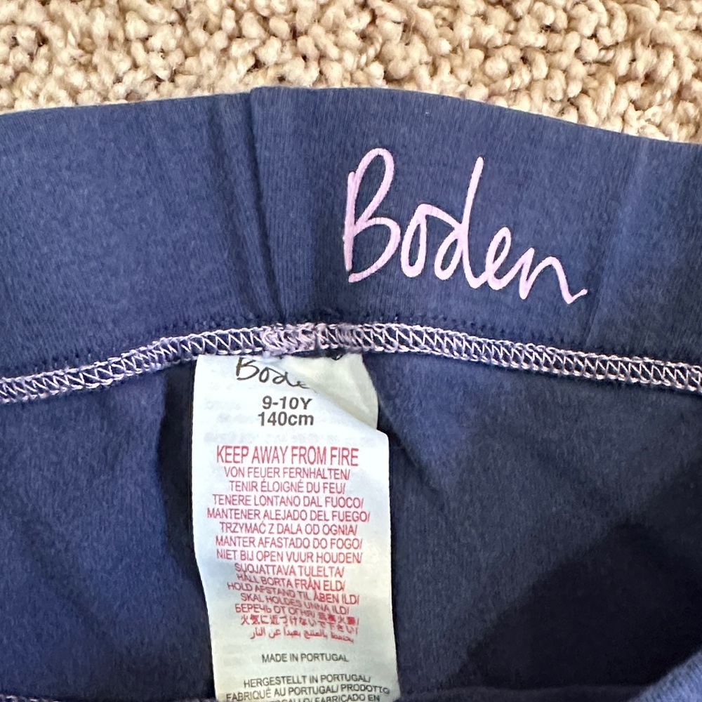 Boden Blue and Gray Leggings Stretchy Athletic Bottoms - Picture 2 of 5